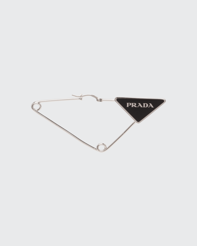 Enamel Triangle Pin Earring, Right